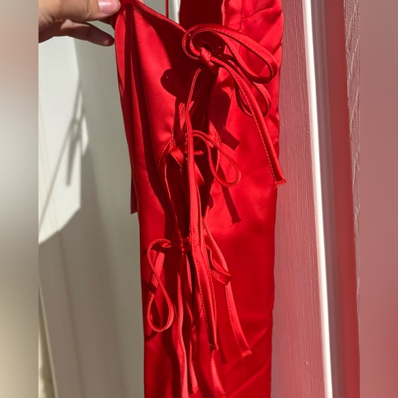 ZARA Silk red dress - Picture 5 of 7